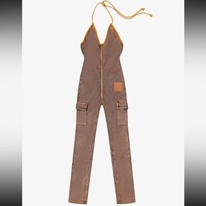 Brown Rusted U-Zip Jumpsuit | Medium